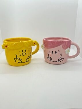 Magenta 3D Little Miss Sunshine and Little Miss Hug Mug Set Like New